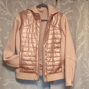 CALIA by Carrie Underwood Metallic Rose Puffer Jacket